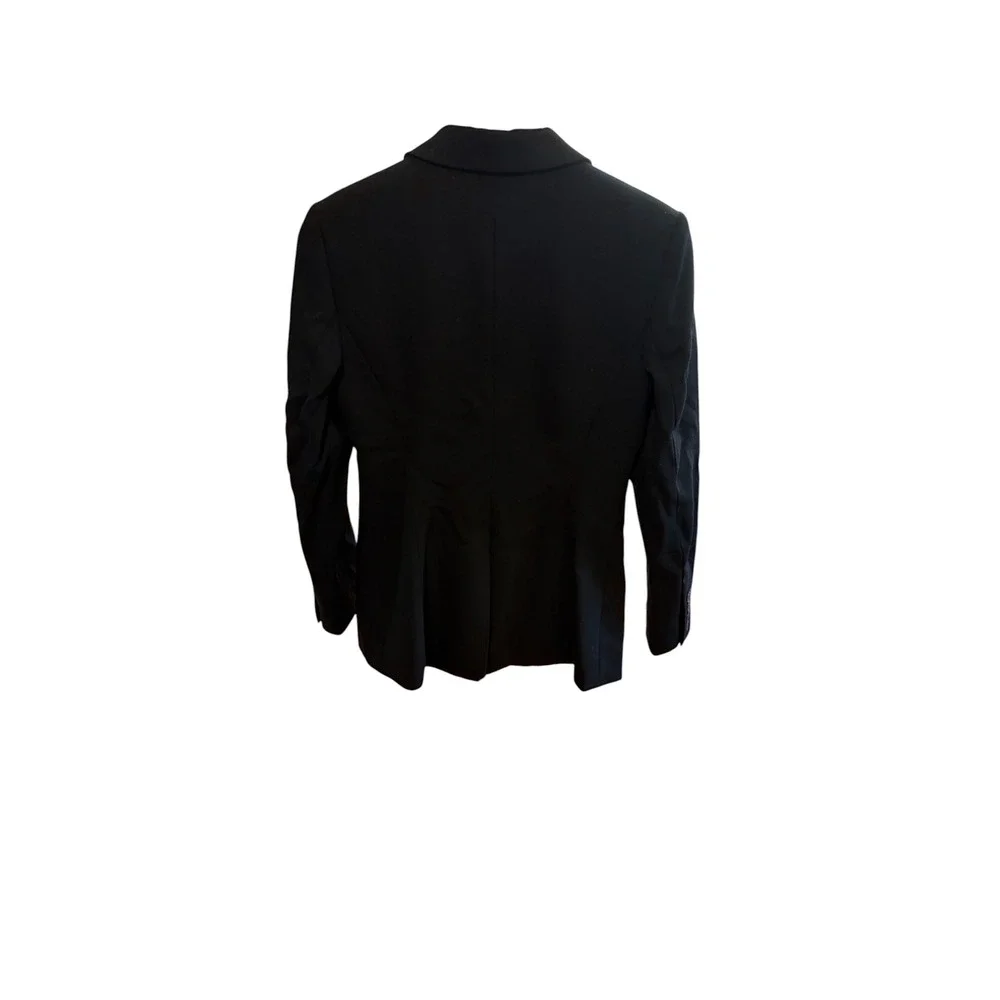 Talbots Petites Black Wool Blend Three Button Blazer Jacket Women old money‎ 4P